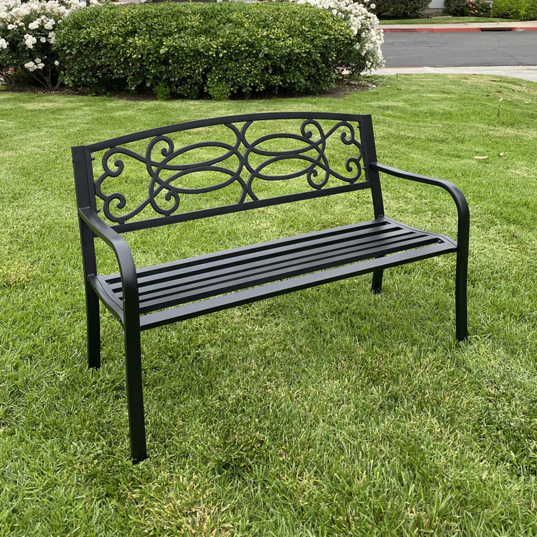 Charlton Home® Gillmore Metal Outdoor Bench Wayfair
